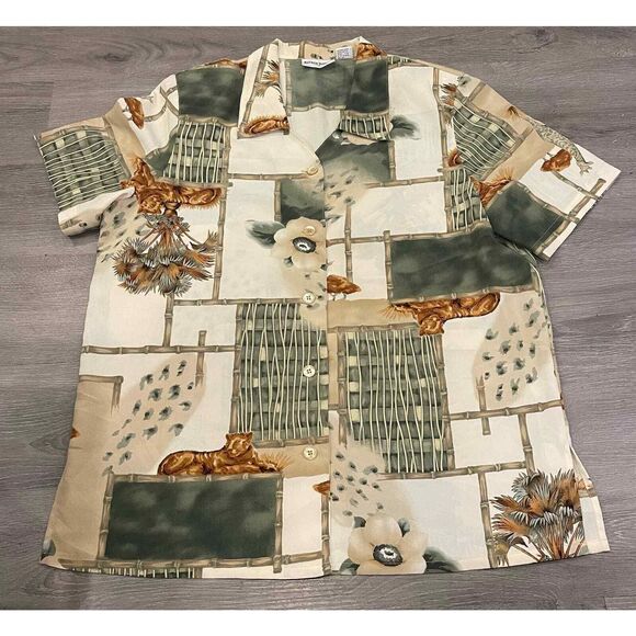 Women’s Alfred Dunner African Safari button down top 14 - Picture 1 of 7